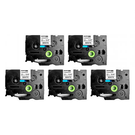Aimo Compatible Brother TZe Tapes - Set 5 Compatible SG labels Brother TZe-231 12mm x 8m black white Sanco Grup SG