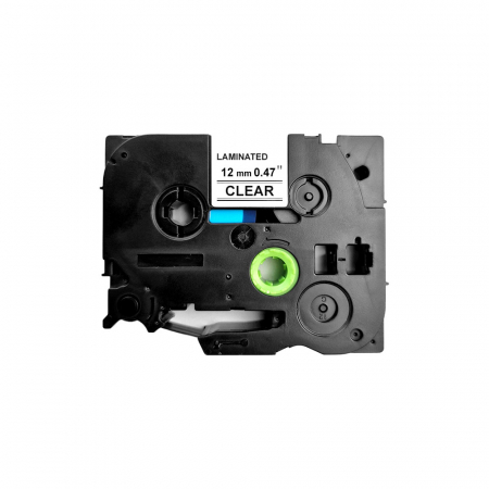 Etichete Brother - Etichete HQ compatibile Brother TZe-131 12mm x 8m Negru Transparent Caseta Neagra