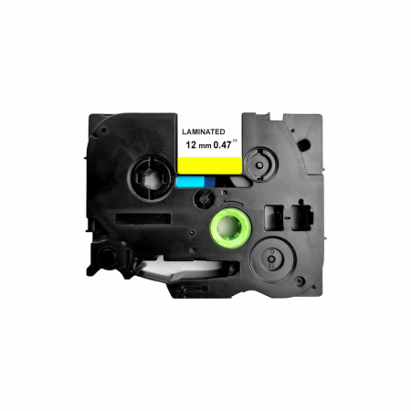 Etichete Aimo Compatibile Brother TZe - Etichete HQ compatibile Brother TZe-631 12mm x 8m negru galben Caseta Neagra