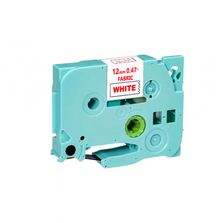 Brother Compatible TZe Tapes - Iron On AIMO Compatible Clothing Labels Brother P-Touch TZe-FAR 12mm x 3m Red on White for PT-P750W PT-H110 PT-D210 PT-D600 AIMO P3200 AIMO 420BT