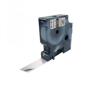 Etichete Poliester suprafete plane - Etichete poliester argintiu 19mm x 5.5m compatibile Dymo 18487