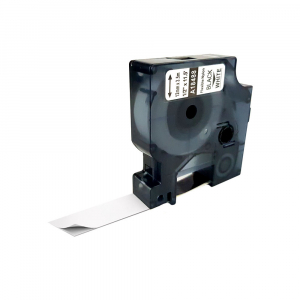 Etichete flexibile 12mm x 3.5m negru/alb compatibile Dymo 18488 S0718040 16957