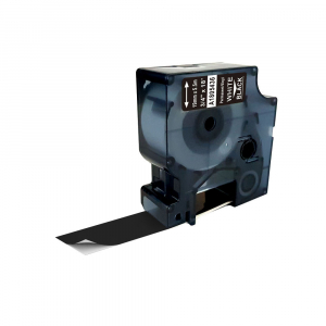 Etichete universale vinil 19mm x 5.5m, alb/negru, 18054360