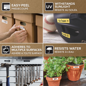 Flexible industrial labels 19mm x 3.5m, Dymo LabelManager, black/white, S0718050, 184882