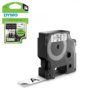 Flexible industrial labels 19mm x 3.5m, Dymo LabelManager, black/white, S0718050, 184880