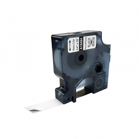 Etichete Poliester suprafete plane - Etichete poliester alb 19mm x 5.5m compatibile Dymo 18484 S0718070 16960