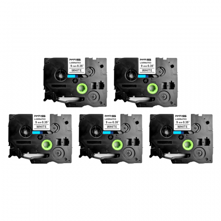Etichete Brother Compatibile TZe - Set 5 Etichete SG compatibile Brother TZe-221  9mm x 8m Negru Alb Sanco Grup SG
