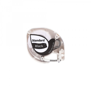 Lichidare de stoc - Etichete compatibile Dymo Letratag alb/negru 12mm x 4m AIMO S0721660 91201 91221