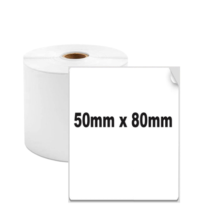Thermal labels 50 x 80 mm white plastic for printer AIMO Phomemo M110 M200 M220 90 labels