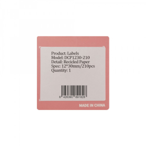 Narrow adhesive thermal labels D30S 12 x 30mm, ecological thermal paper, 210 labels/roll [5]