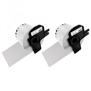 Brother Compatible DK Labels - Set 2 Continuous labels DK-22205 62mm x 30.48m plastic holder included compatible Brother DK-22205 DK22205