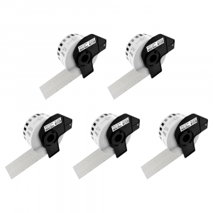 Etichete Brother Compatibile DK - Set 5 Etichete medii modul continuu DK-22225 albe 38mm x 30.48m suport plastic inclus compatibile Brother DK-22225 DK22225