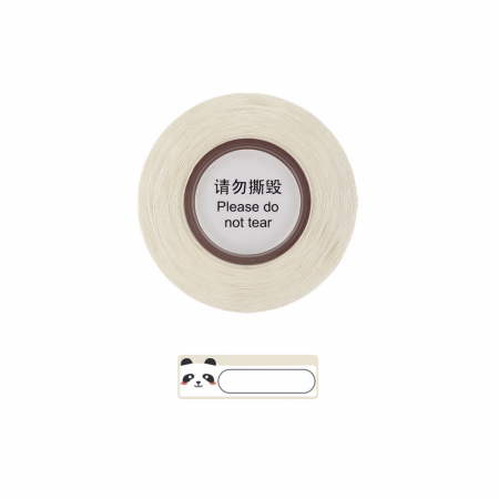 Aimo D30S Labels - Thermal Labels D30S 14 x 40mm PANDA pattern pre-printed, ecological thermal paper, 160 labels/roll