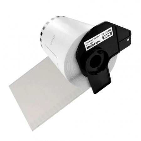 Etichete Brother - Etichete late modul continuu DK-22246 albe 102mm x 30.48m suport plastic inclus compatibile Brother DK-22246 DK22246