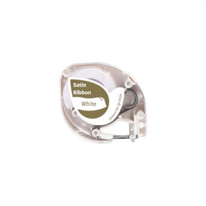 Etichete LetraTag Aimo Compatibile Dymo - Etichete textile AIMO 12mm x 2m, satin, auriu/alb, transfer termic, doar pentru AIMO P12PRO, Q5-R234