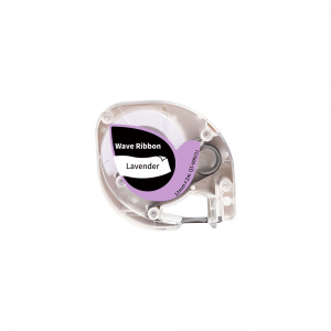 Etichete Satin AIMO doar pentru P12 - Banda etichete satin AIMO 12mm x 2m, negru/violet, margini ondulate, doar pentru AIMO P12PRO, Q5-WRV31