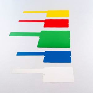Etichete stegulet F pentru cabluri 30 x 45mm + 50mm, plastic alb, pentru imprimanta M110/M200, 80 buc/rola2