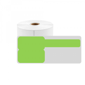 F-label tags for cables 25 x 38mm + 40mm green, polypropylene, for printers M110/M200, 100 pcs/roll0