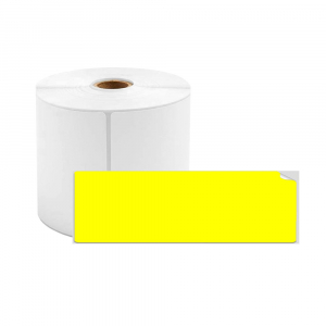 Etichete termice biblioraft 20 x 100 mm, plastic galben, permanente, 1 rola, 160 etichete/rola, pentru imprimanta M110 si M2000
