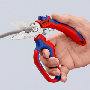 Angled scissors for electricians, ferrule crimping, 160 mm KNIPEX 950520SB2