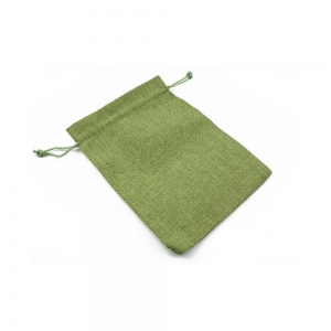 Saculet textil pentru cadouri cu snur, verde, 12.5 x 18 cm1