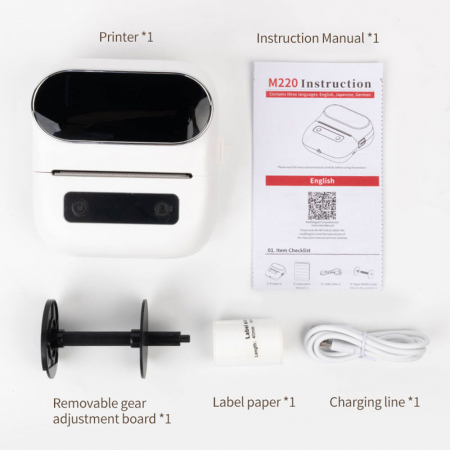 Imprimanta termica Aimo M220, etichete formate mari, Bluetooth, acumulator Li-Ion 2200 mAh [1]