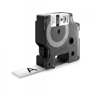 Etichete Tuburi termocontractibile - Etichete tub termocontractibil DYMO ID1 19mm x 1.5m negru/alb 18057 S0718330 DY18057