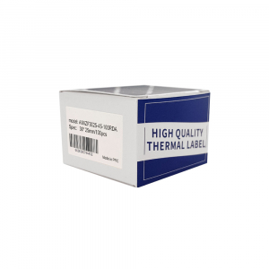 Jewelry thermal labels 30 x 25mm + 45mm preprinted red edges, white plastic, for printer M110/M200, 100 pcs/roll7