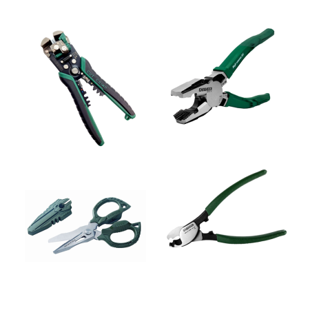 Clesti pentru taiere cabluri - ENGINEER Kit Electrician 4 scule PAW-01 PK-50 PH-55 PZ-59 Fabricat in Japonia