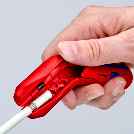 KNIPEX 16 95 02 SB Decablator universal ergonomic, pentru persoane stangace, inclusiv taiere izolatie pe lungime [5]