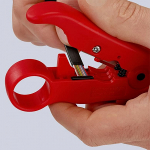 Universal Cable Stripping Tool for COAX, Network, and Telephone Cables KNIPEX 16 60 06 SB, 125 mm2