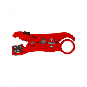 Universal Cable Stripping Tool for COAX, Network, and Telephone Cables KNIPEX 16 60 06 SB, 125 mm0