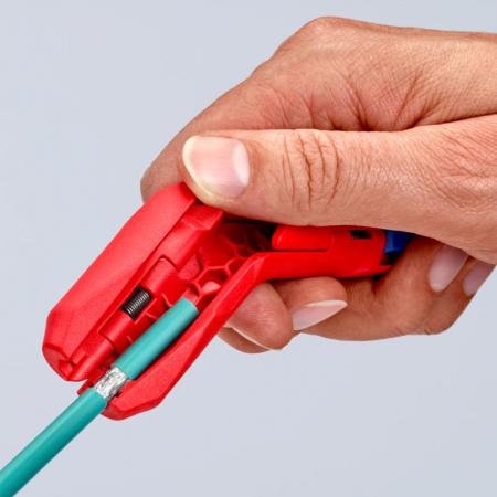 KNIPEX 16 95 02 SB Decablator universal ergonomic, pentru persoane stangace, inclusiv taiere izolatie pe lungime [6]