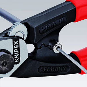 Knipex 9561190 Cleste pentru taiat si sertizat cabluri de tractiune, corzi pian Ø 2.5mm, 190mm [3]