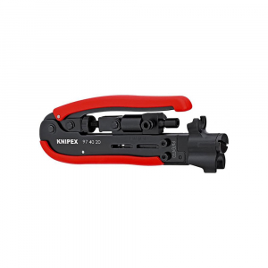 Compression crimping pliers sockets F, BNC, RCA coaxial cable KNIPEX 97 40 20 SB, 175 mm5