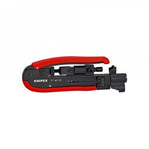 Compression crimping pliers sockets F, BNC, RCA coaxial cable KNIPEX 97 40 20 SB, 175 mm4