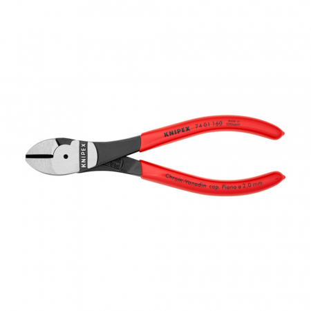 Cleste sfic de forta - Cleste Sfic de forta, taiere ultraperformanta, 160mm, maner plastic, Ø 3,4 mm, KNIPEX 74 01 160
