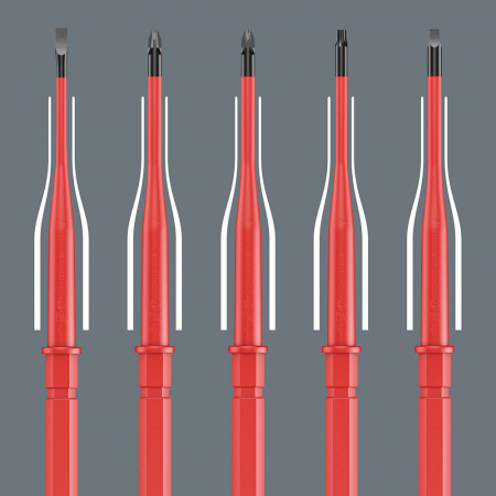 Bit surubelnita Kraftform Kompakt VDE WERA 67 iS TORX TX25 x 154 mm protectie anticoroziva izolatie rosie 05006542001 [6]