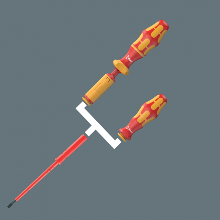 Screwdriver bit Kraftform Kompakt VDE WERA 65 iS PZ2 x 154 mm corrosion protection red insulation 05006527001 [1]