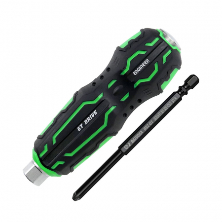 Extractoare suruburi uzate si accesorii - Set Maner surubelnita de trecere suporta impact Ciocan si bit extractor DBZ-51, Engineer DZ-71