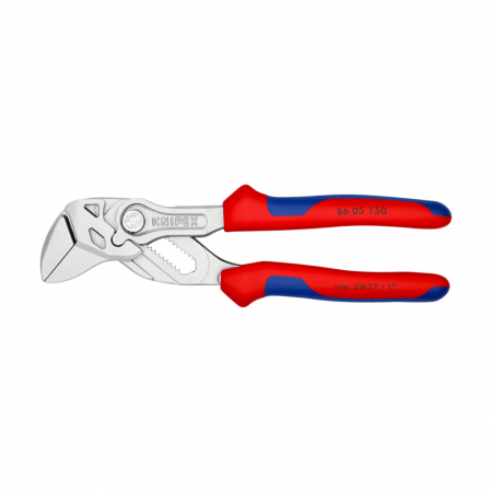 Clesti KNIPEX instalatori - Mini Cleste Cheie cu reglaj automat, mecanica fina, instalatii sanitare, maner multicomponent, 150mm, KNIPEX 86 05 150