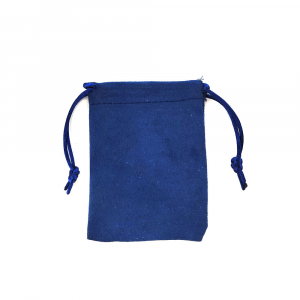Saculet nabuc (imitatie piele) albastru 11cm x 8.5cm0