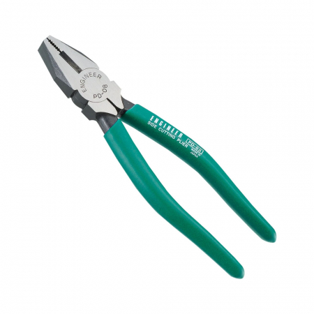 Patenti electrician - Patent electrician taiere laterala ENGINEER PD-08, manere verzi, elastomer, 210 mm, Fabricat in Japonia