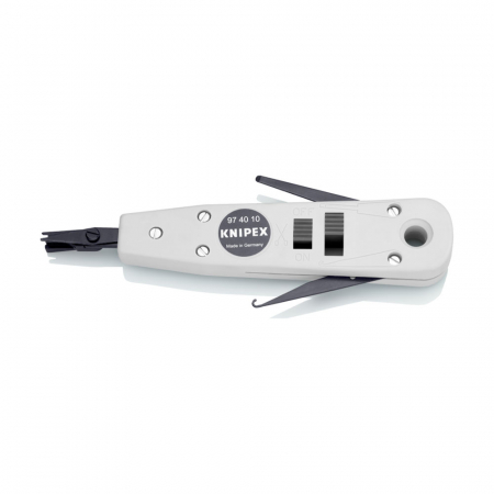 KNIPEX inserter, For LSA Plus and other similar components, plastic handles, 175 mm, 97 40 10 [10]