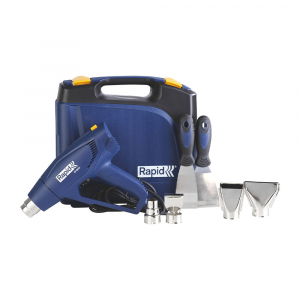 Suflanta aer cald Rapid R1800 kit cu servieta, putere 1800 W, debit 450 l/min, reglare debit aer in 2 trepte, temperatura 300°C/550°C, protectie la supra incalzire 50013501