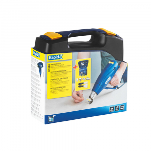 Suflanta aer cald Rapid R1800 kit cu servieta, putere 1800 W, debit 450 l/min, reglare debit aer in 2 trepte, temperatura 300°C/550°C, protectie la supra incalzire 500135012