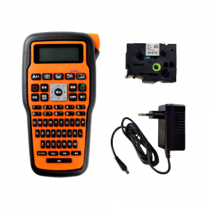 Aparat etichetat E1000 Portocaliu, portabil, pentru etichete Brother TZe 6, 9, 12mm, Brother P-Touch PT-E110VP, Brother PT-1050