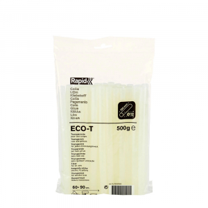 Pistoale de lipit, Batoane silicon si Accesorii - Baton silicon Rapid ECO-T Universal, transparent, Ø12mm, baza EVA, 500 g/pachet 24941500