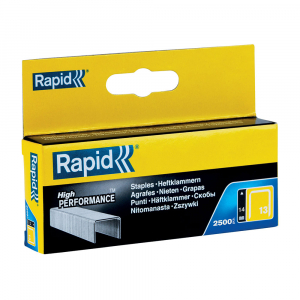 Capse, Pini si Cuie - Capse Rapid 13/14 mm, galvanizate, sarma subtire, pentru tapiterie, 2500/cutie carton 11850525