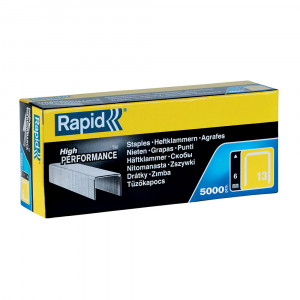 Staples, Finewire Pinsand Nails - Rapid 13/6 mm Finewire staples, galvanized, upholstery, 5000/carton box 11830700